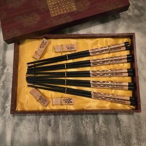 Elegant Vintage Chopstick Box Set
